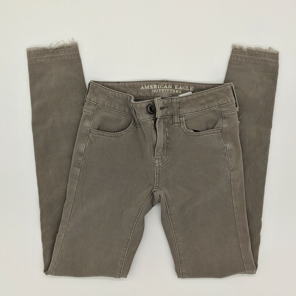 American eagle 360 super stretch jegging size 00 grey wash